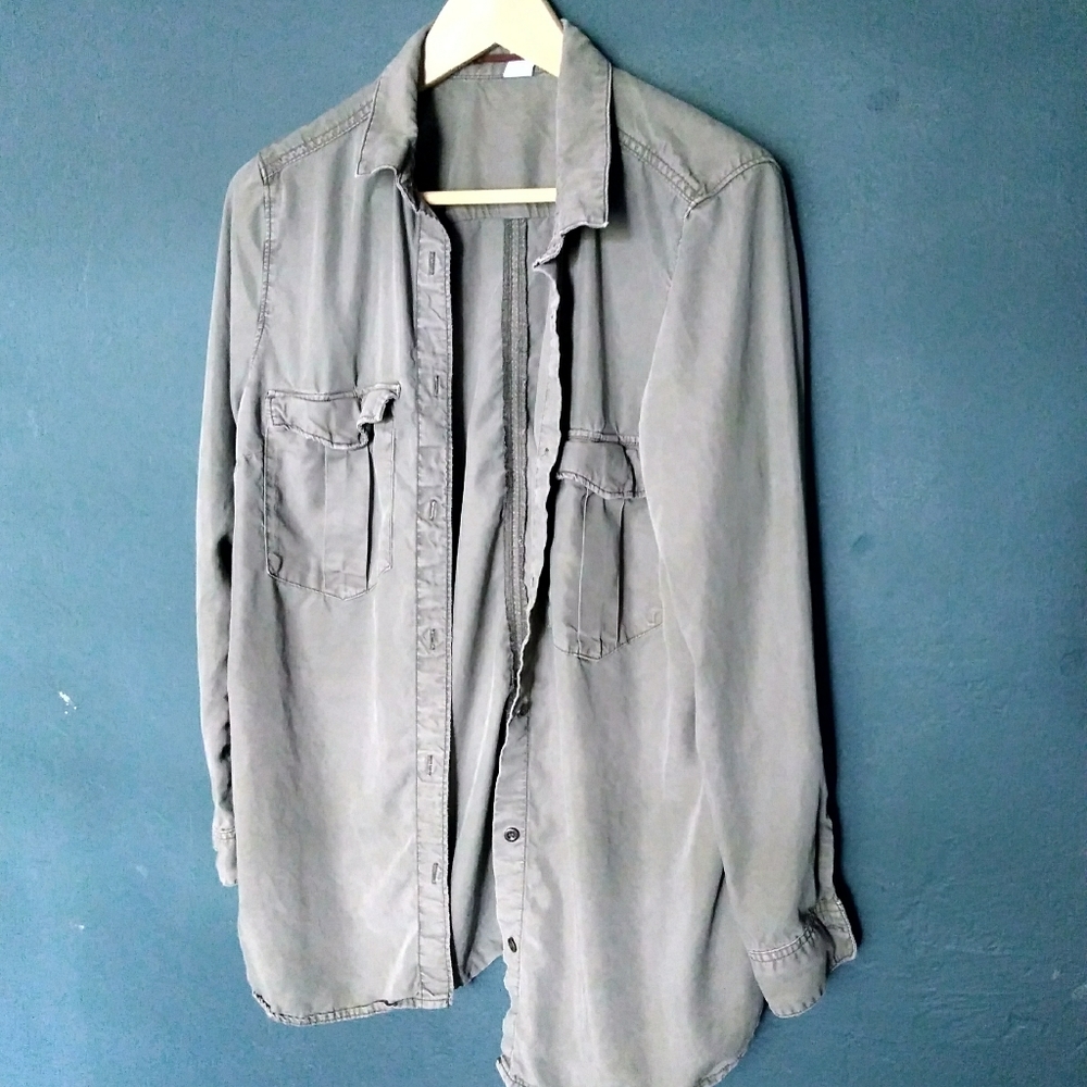 &denim button up blouse